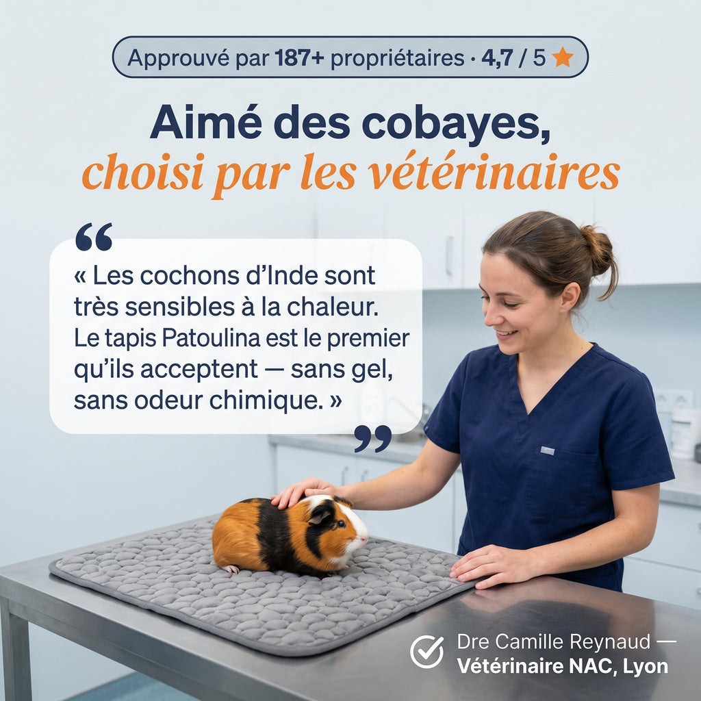 Patoulina cochon d'Inde — véto approuvé (Dre Reynaud, Lyon)