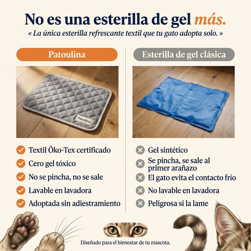 Patoulina gato — antes/después