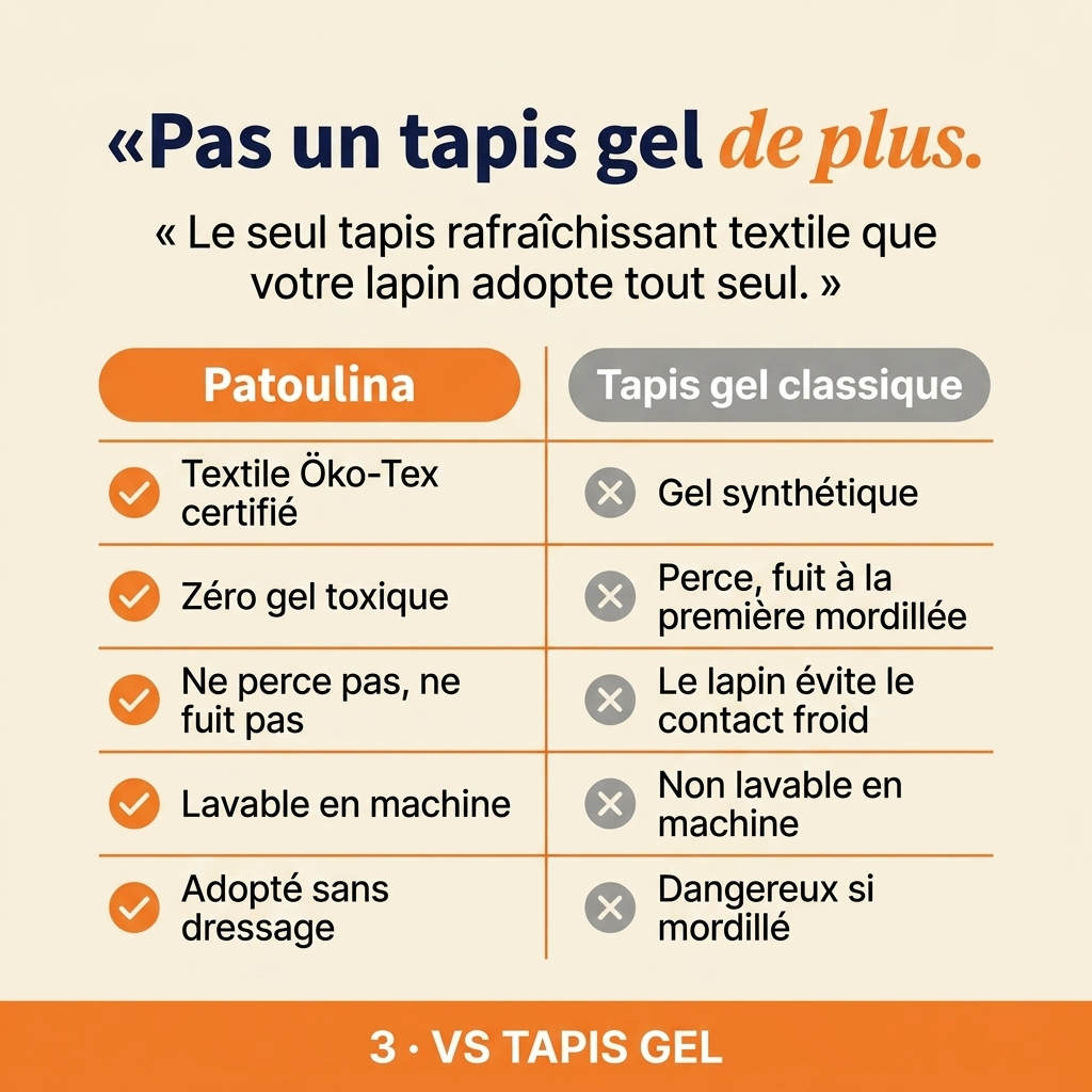Patoulina lapin — Pas un tapis gel de plus (comparatif)
