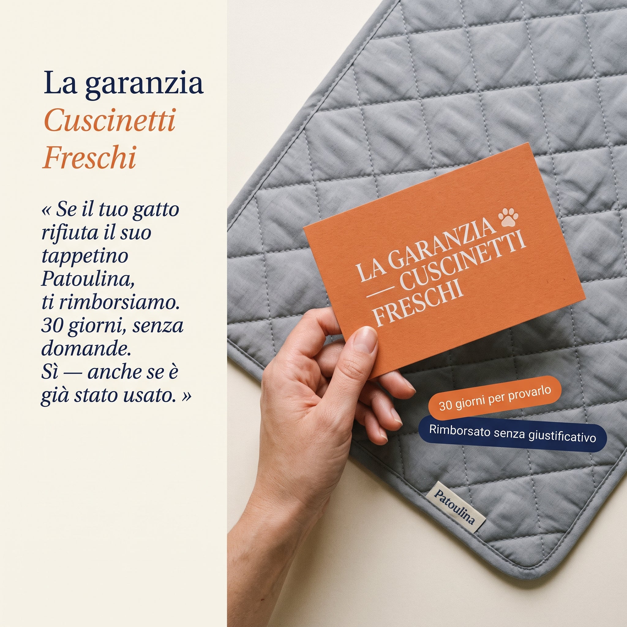 Patoulina gatto — garanzia 30 giorni