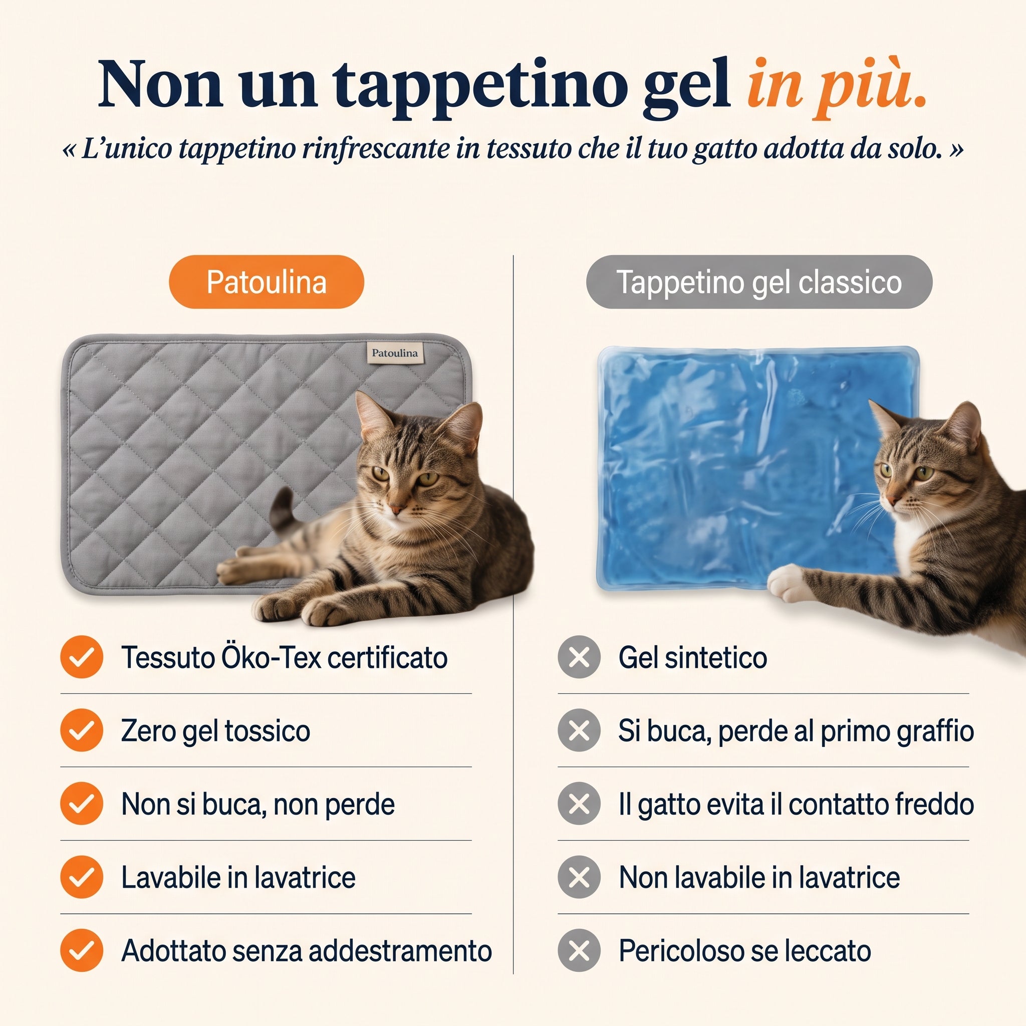 Patoulina gatto — prima/dopo