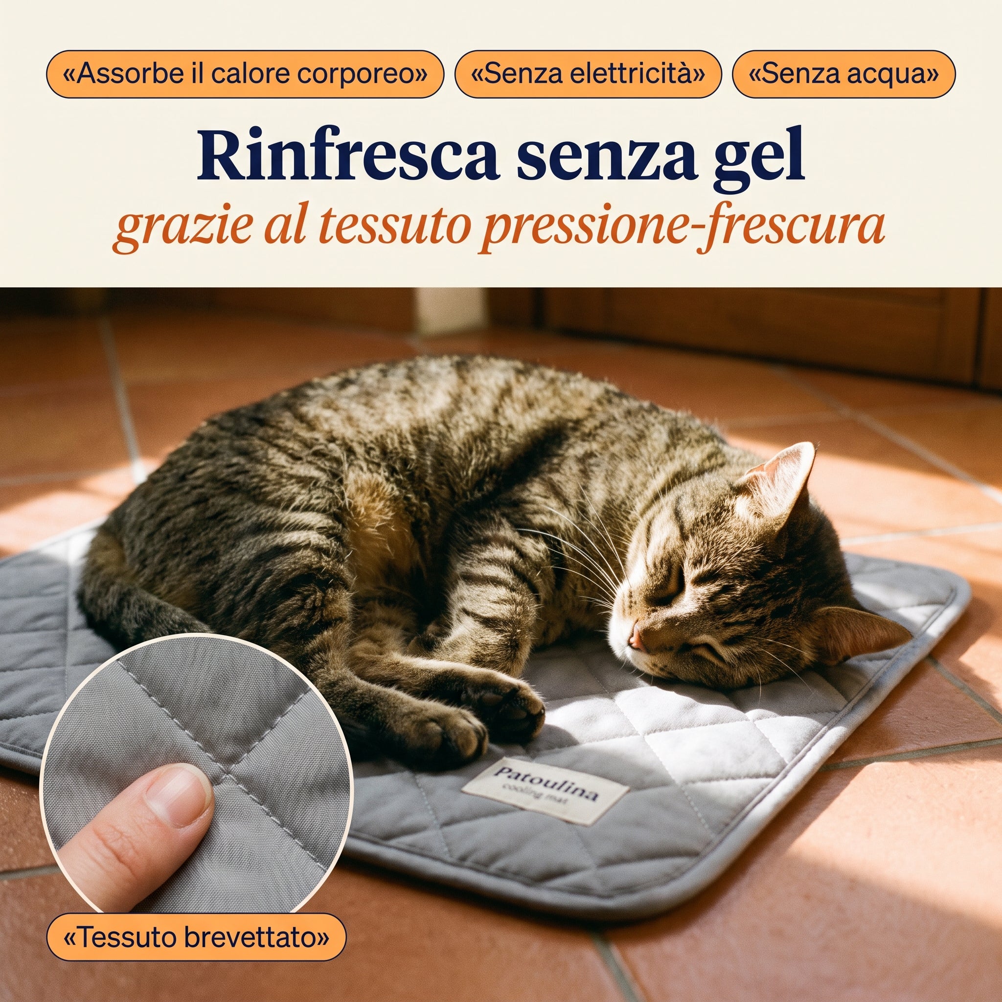 Patoulina gatto — tessuto premium