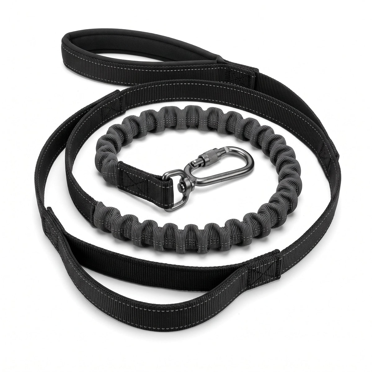 Laisse élastique anti-choc Patoulina — coloris noir